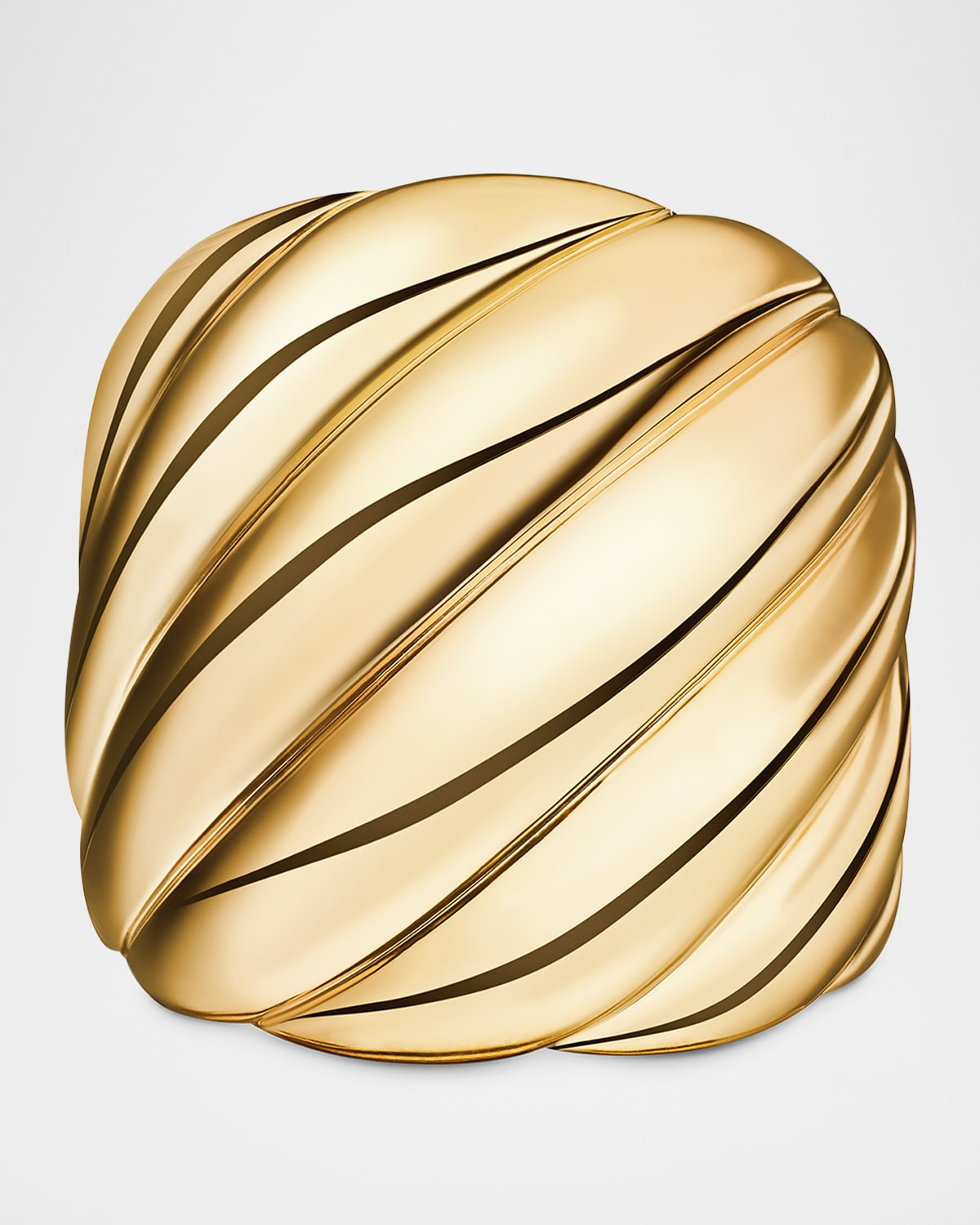 Sculpted Cable Ring in 18K Gold, 20mm - 5