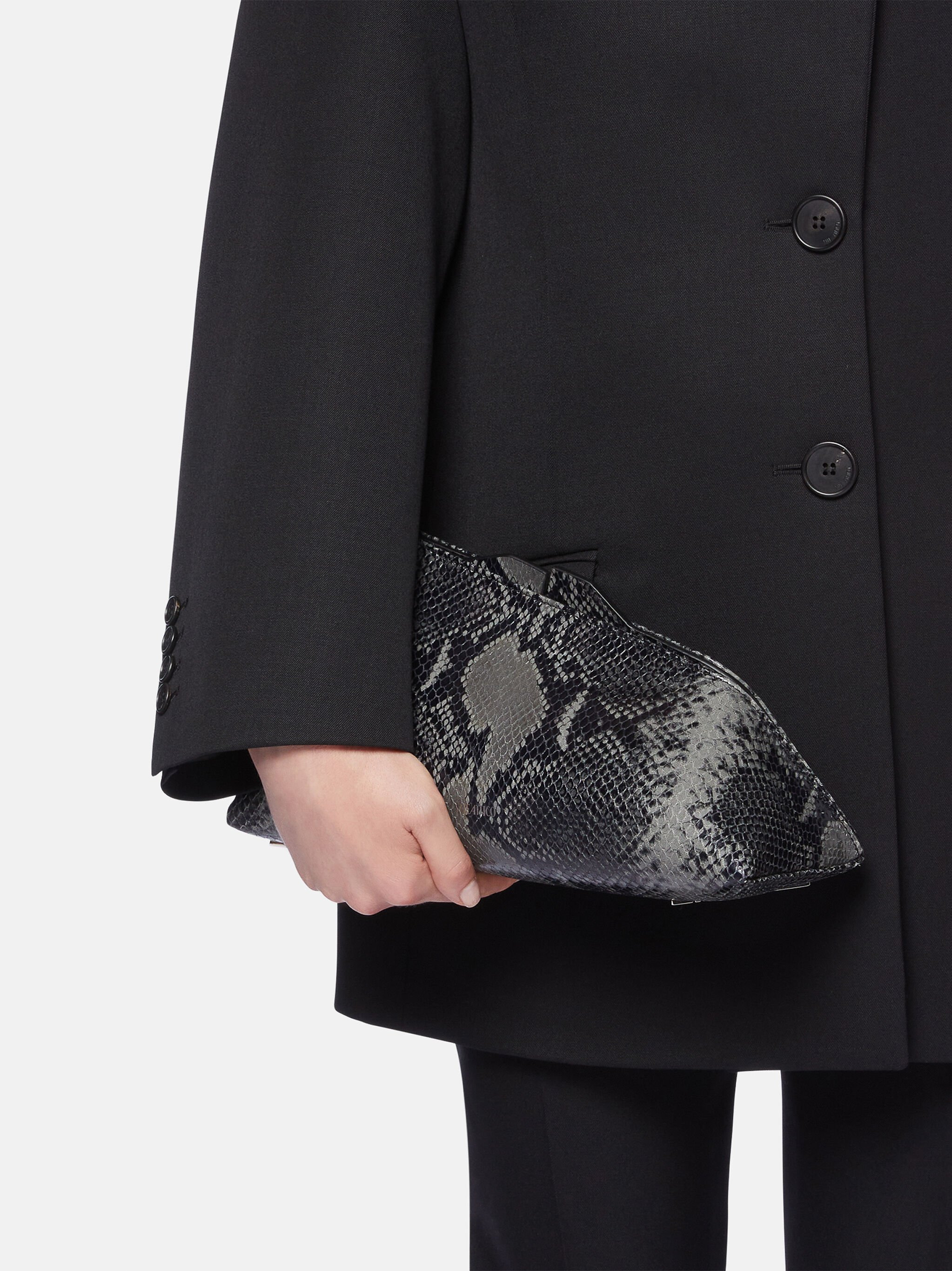 ''8.30 PM'' BLACK AND GREY OVERSIZED CLUTCH - 2