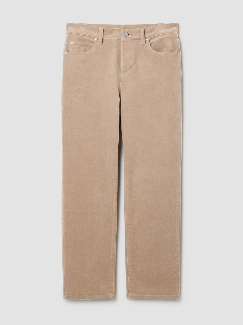 Organic Cotton Stretch Corduroy Straight Pant 1