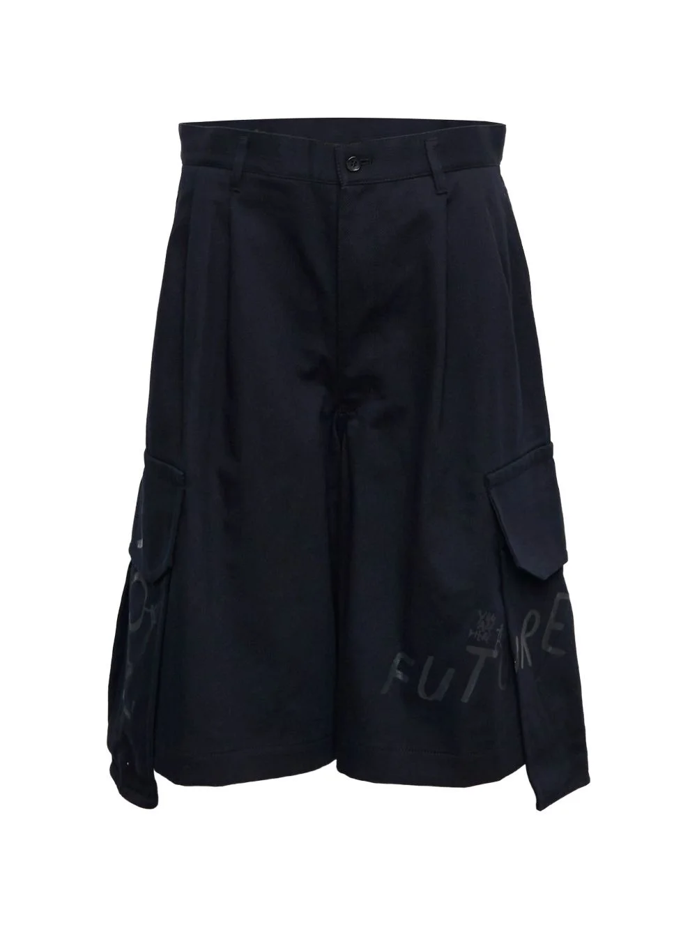 logo-print cargo shorts - 1