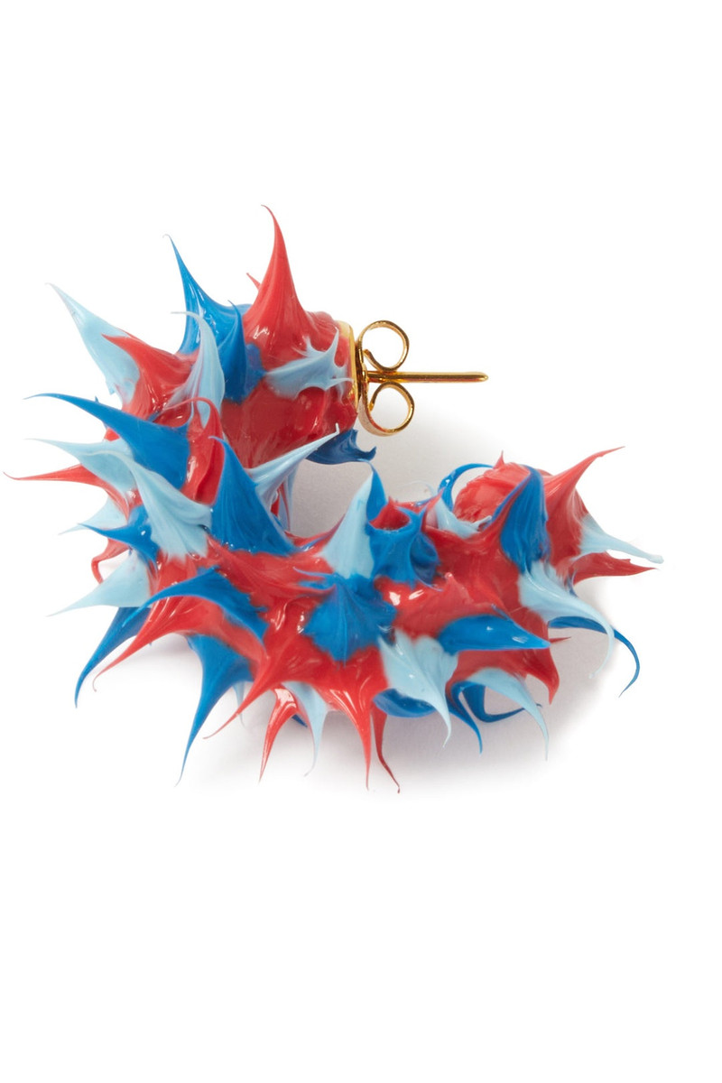 SUNNEI TUFT EARRINGS / azure & coral outlook