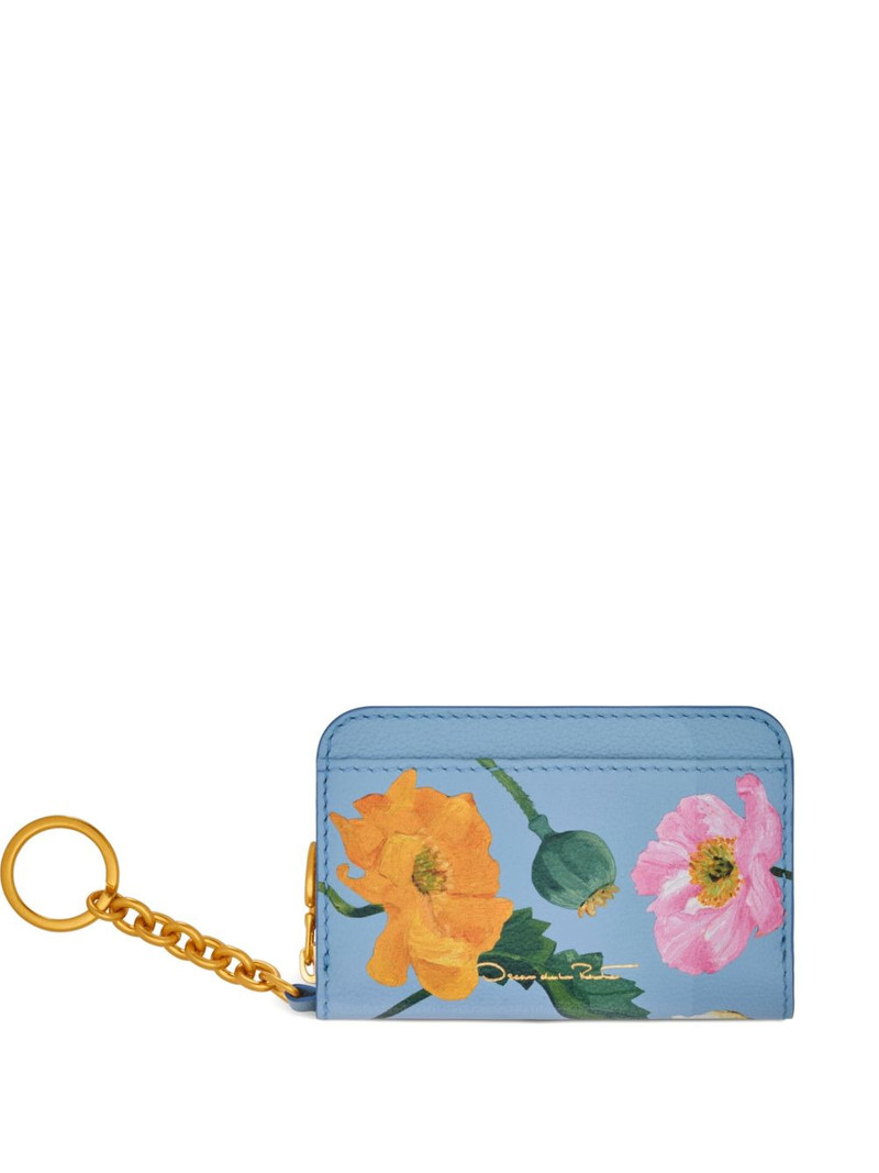 poppy-printed keychain wallet 1