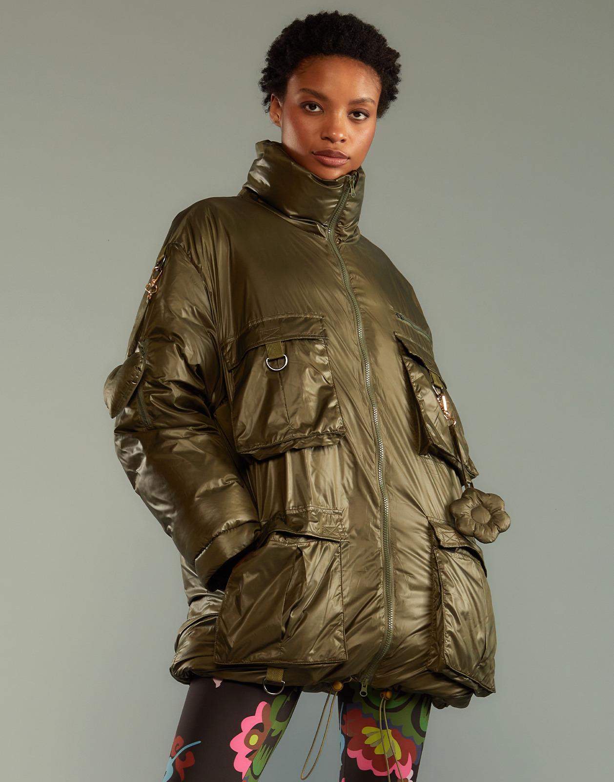Cargo Pocket Puffer Coat - 8