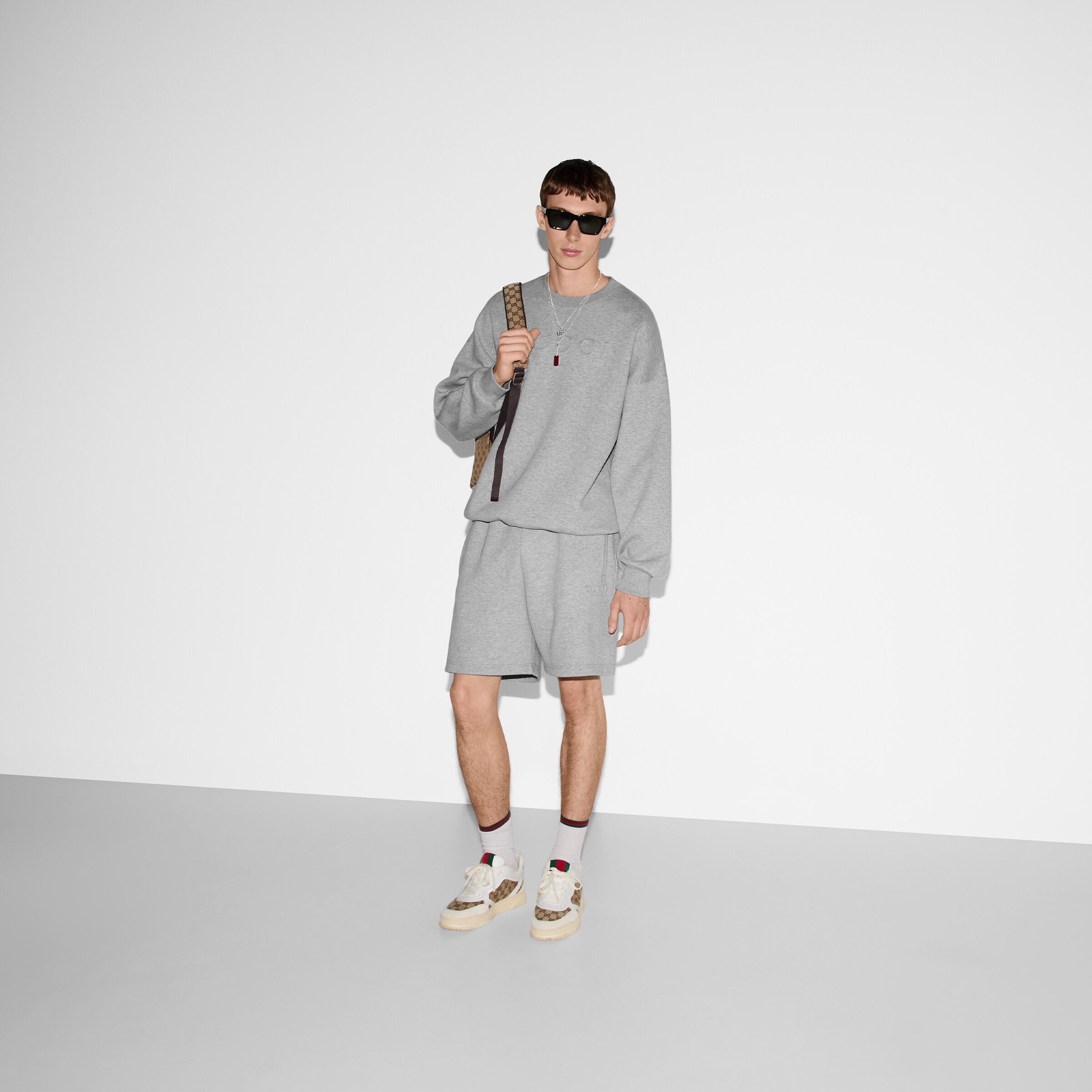 Embossed cotton jersey shorts - 6