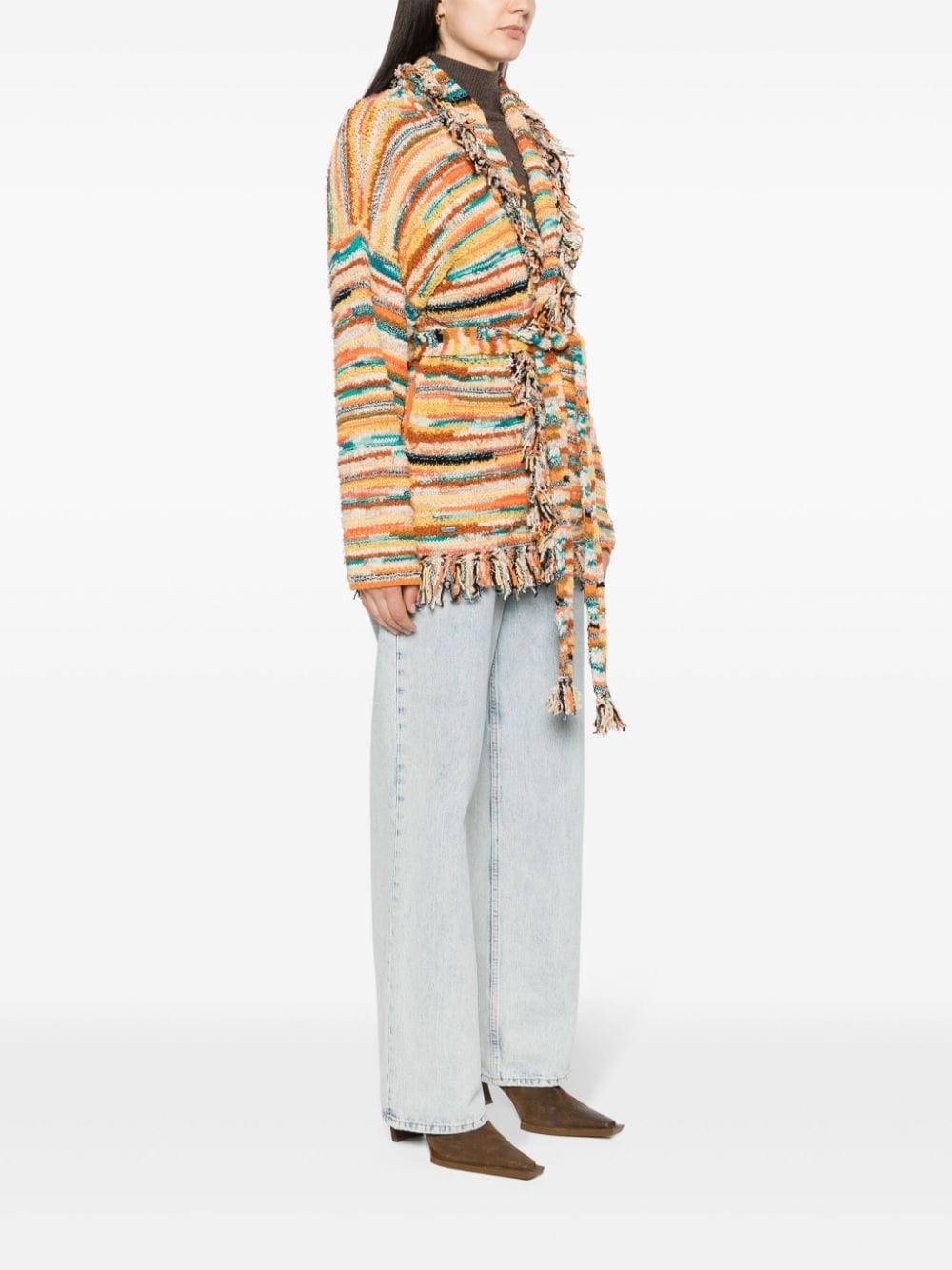 Madurai striped cardigan - 3