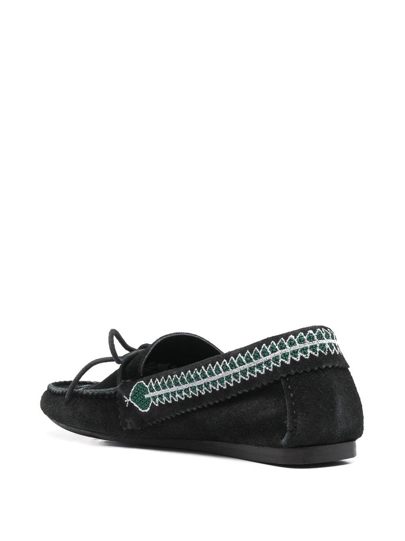 embroidered 스웨드 loafers 3