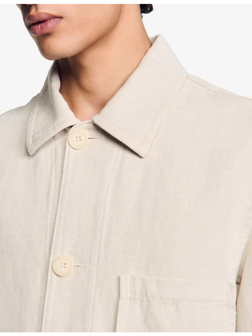 Worker Patch-Pocket Linen-Cotton Jacket - 5