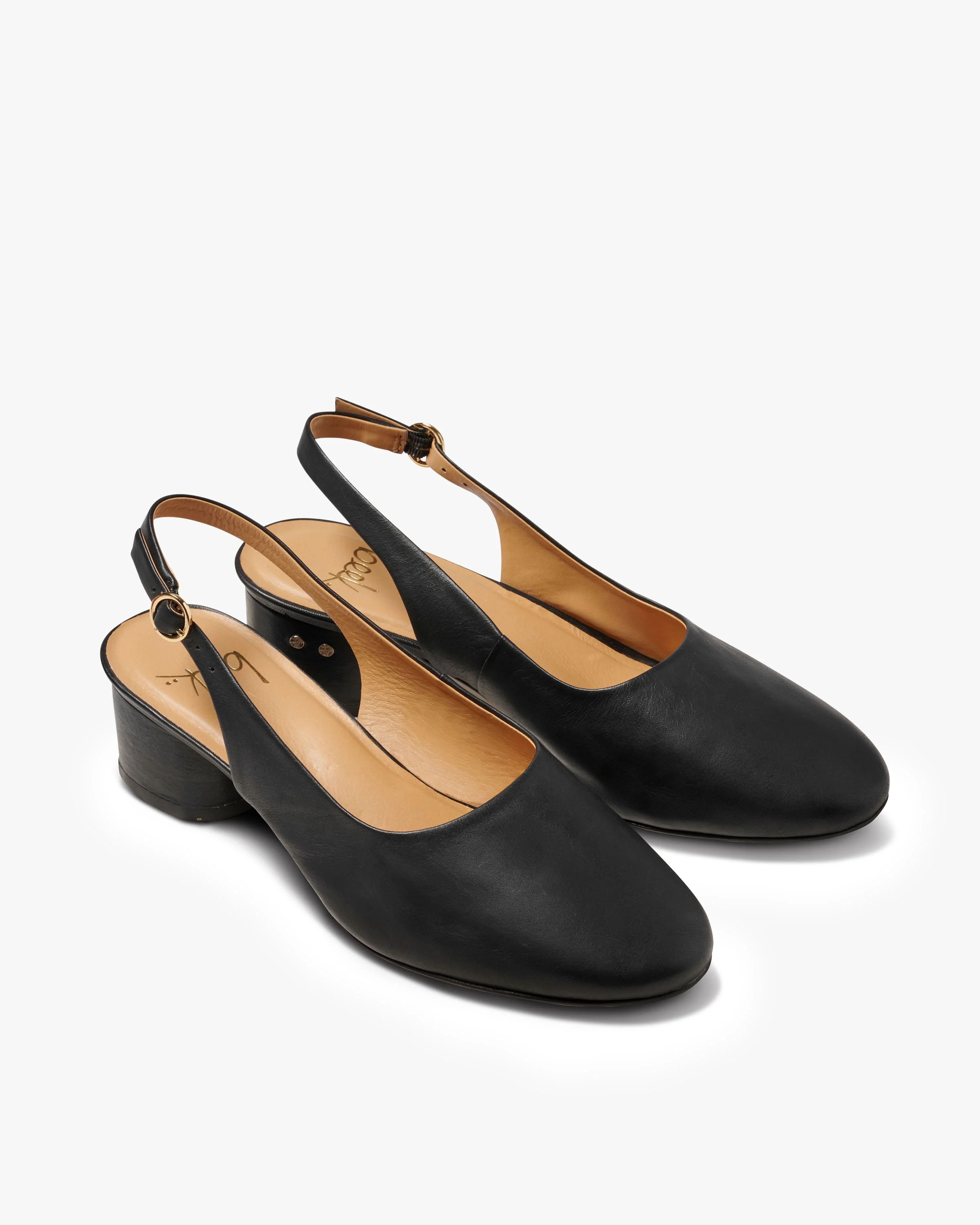 Lora Leather Ballet Slingback Heel - 1