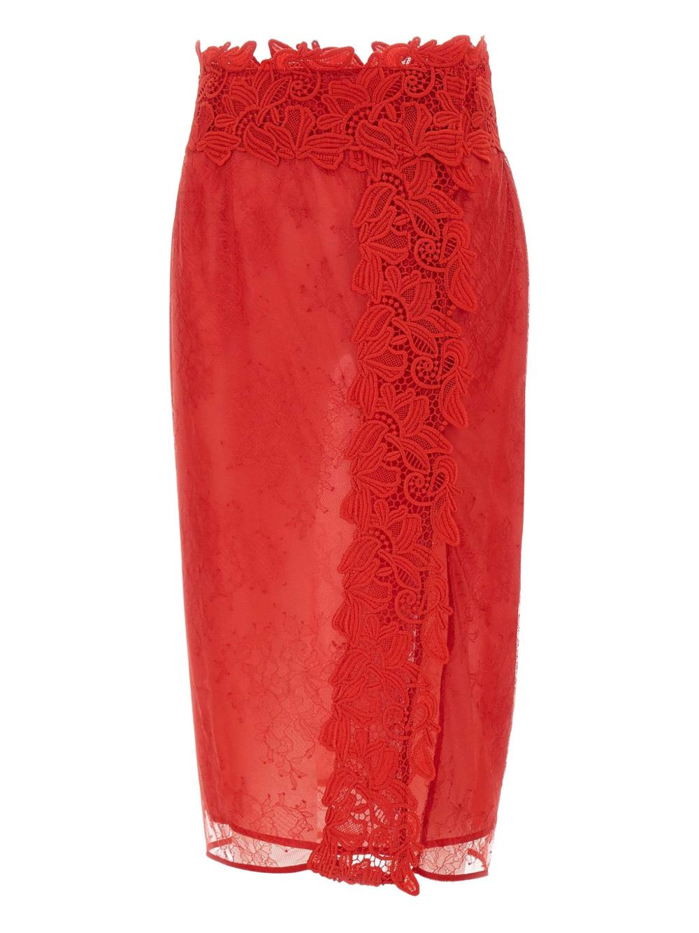 lace floral embroidered skirt - 3