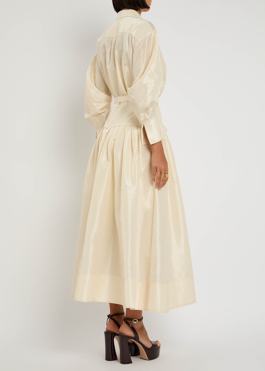 Rebecca Vallance Maple Taffeta Maxi Shirt Dress - 3