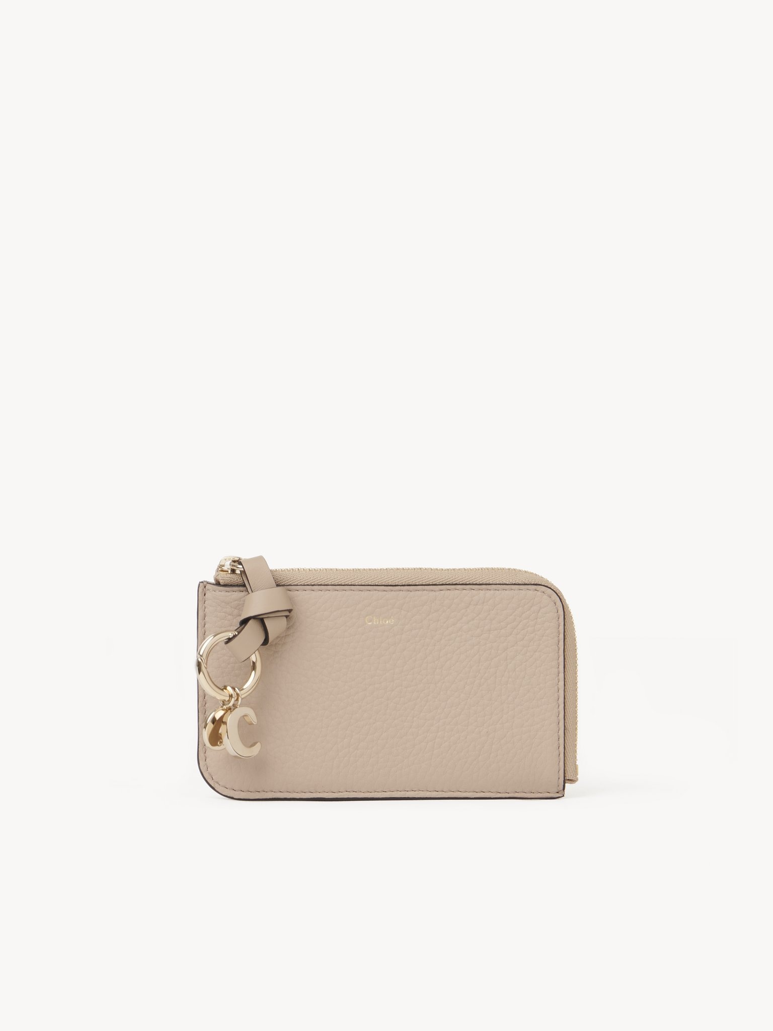 ALPHABET PURSE IN GRAINED LEATHER - 1