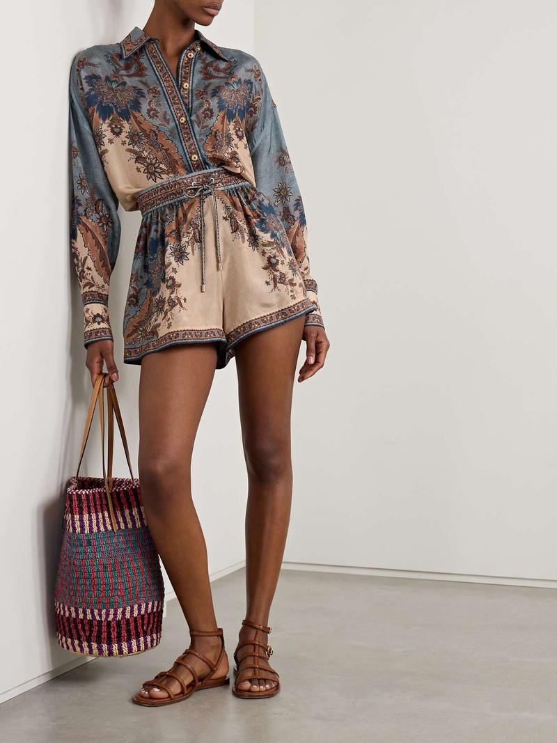 Zimmermann Ascension printed silk shirt Multi outlook