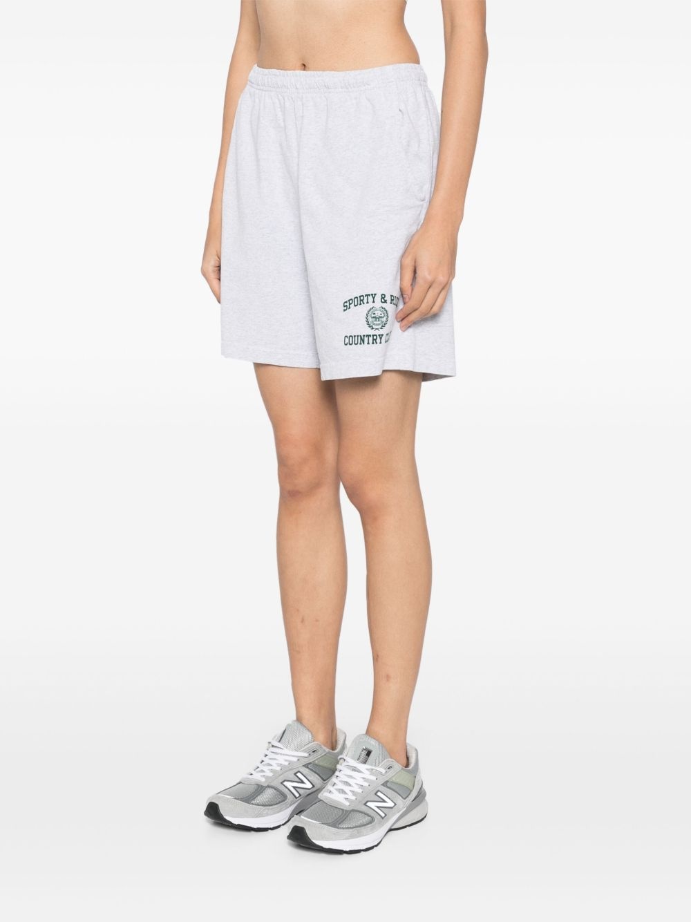 varsity crest gym shorts - 3