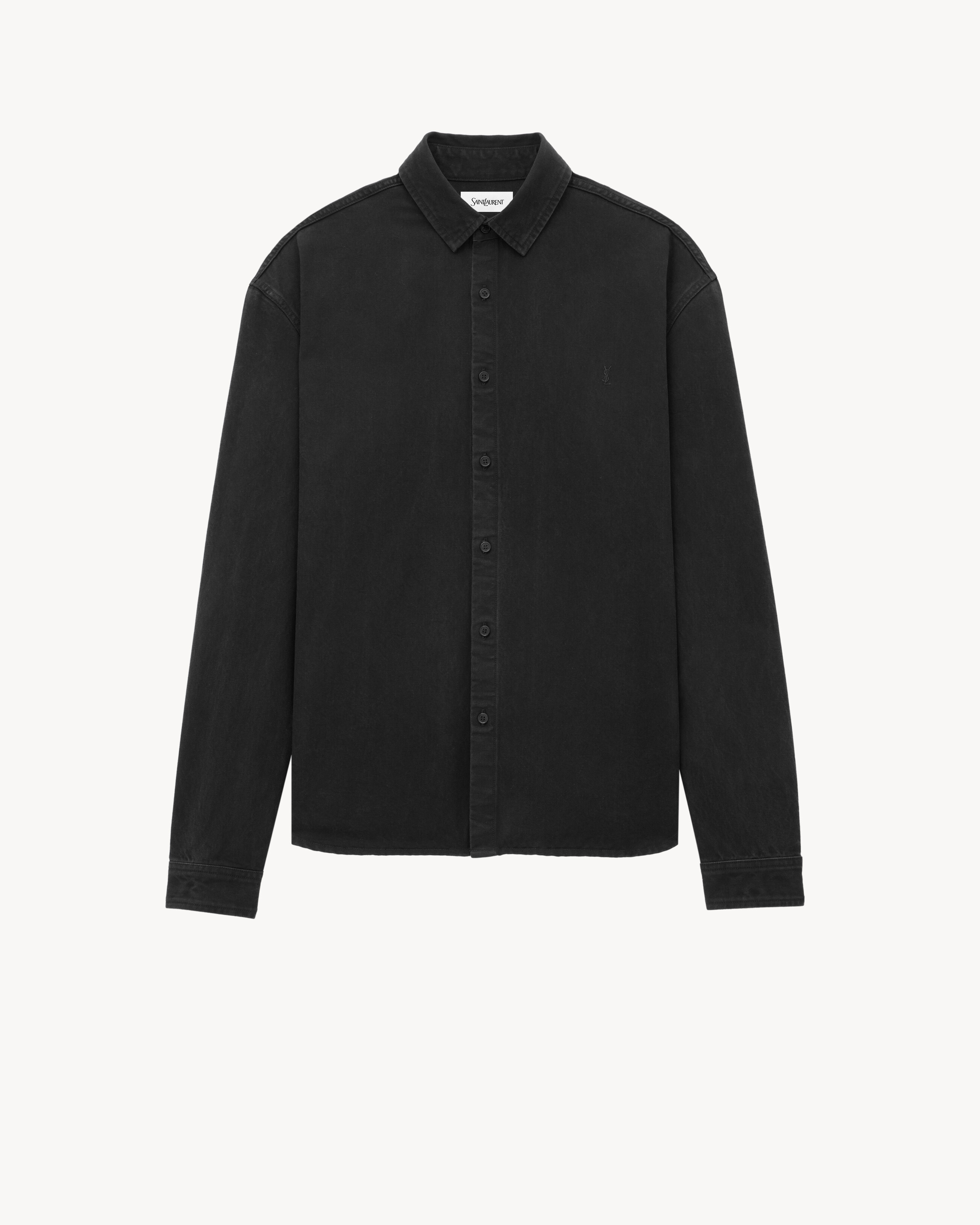 CASSANDRE SHIRT IN RAVEN BLACK DENIM - 2
