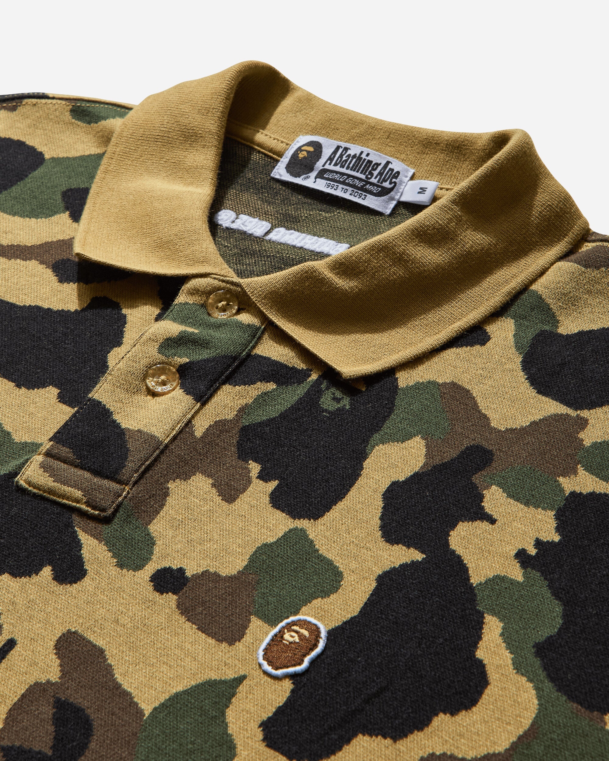 Men's 1st Camo Jacquard Polo Shirt Yellow - 3