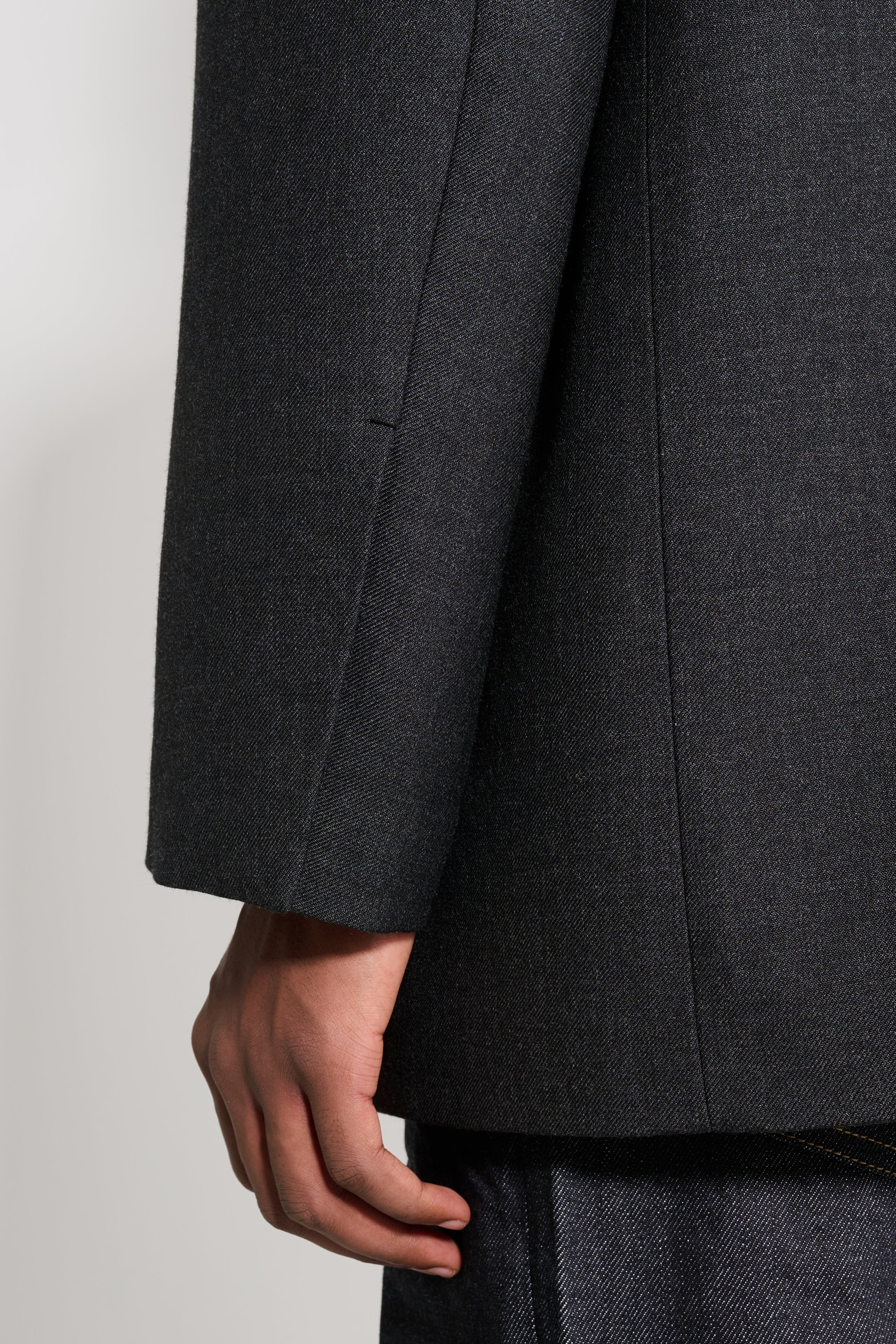 JIL SANDER PADDED SUIT JACKET CHARCOAL - 7