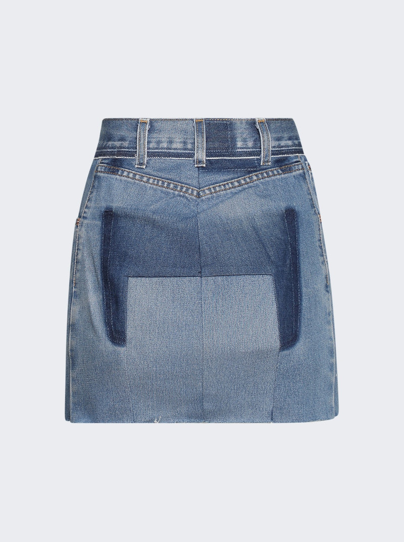 VETEMENTS Cut-up Denim Skirt Vintage Blue outlook