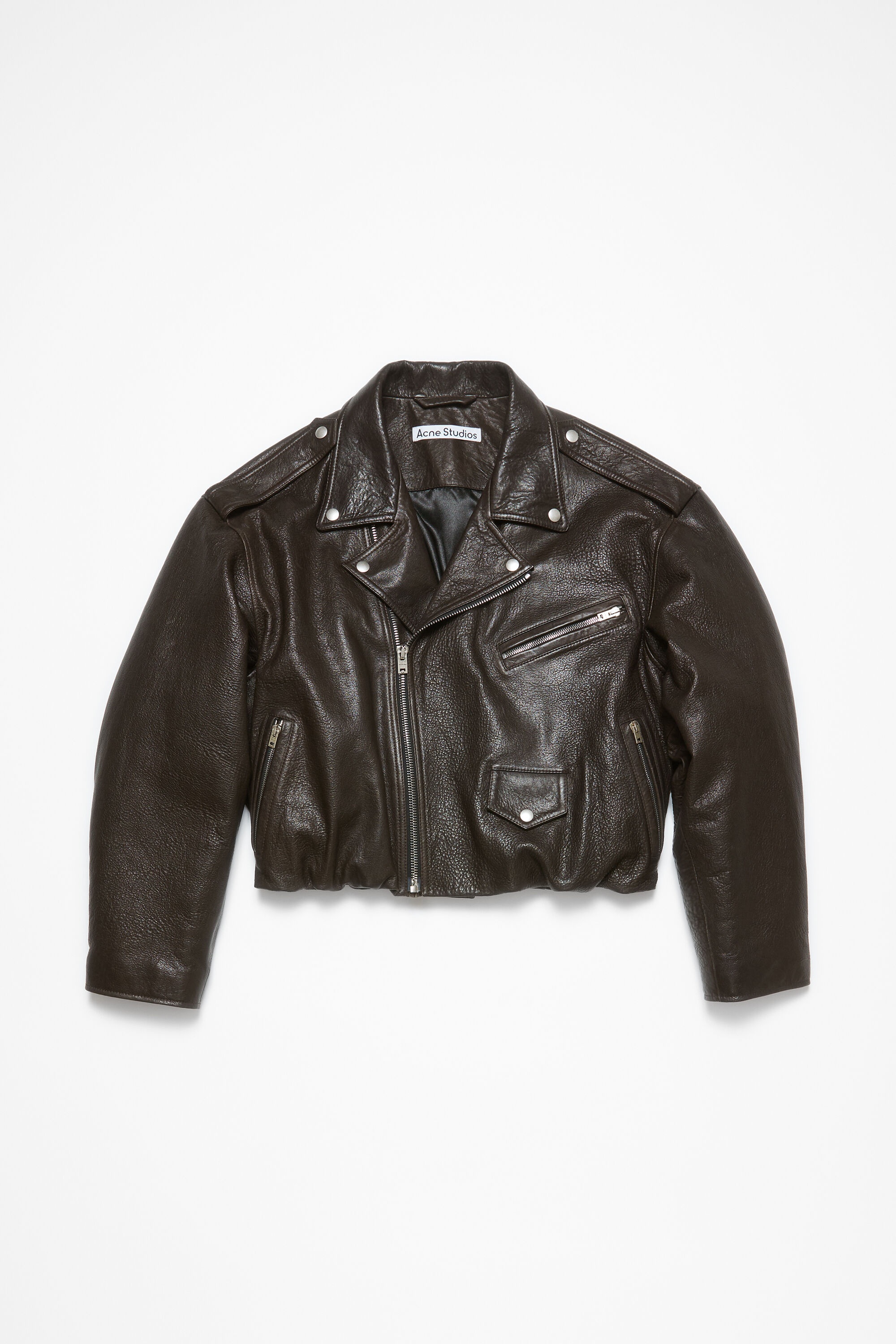 Leather jacket - Dark brown - 8