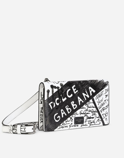 Dolce & Gabbana Graffiti-print calfskin wallet with strap outlook