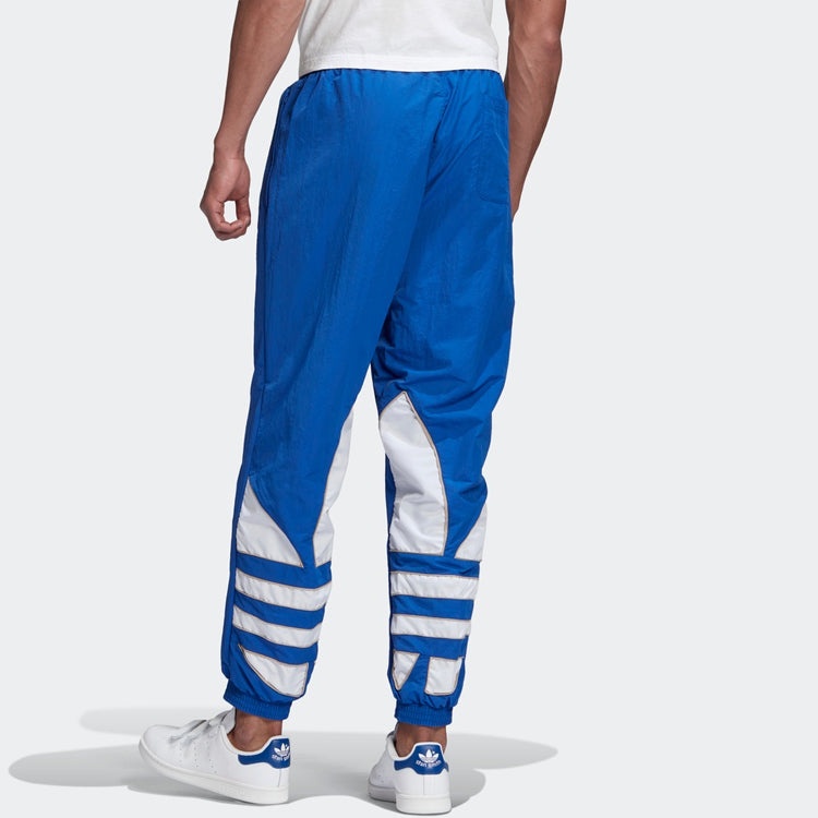 Men's adidas originals Colorblock Large Logo Loose Bundle Feet Sports Pants/Trousers/Joggers Royal B - 3