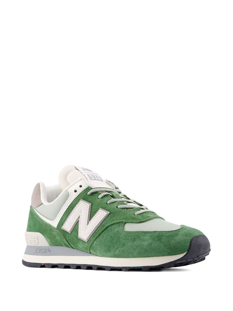 New Balance 574 logo-patch sneakers outlook