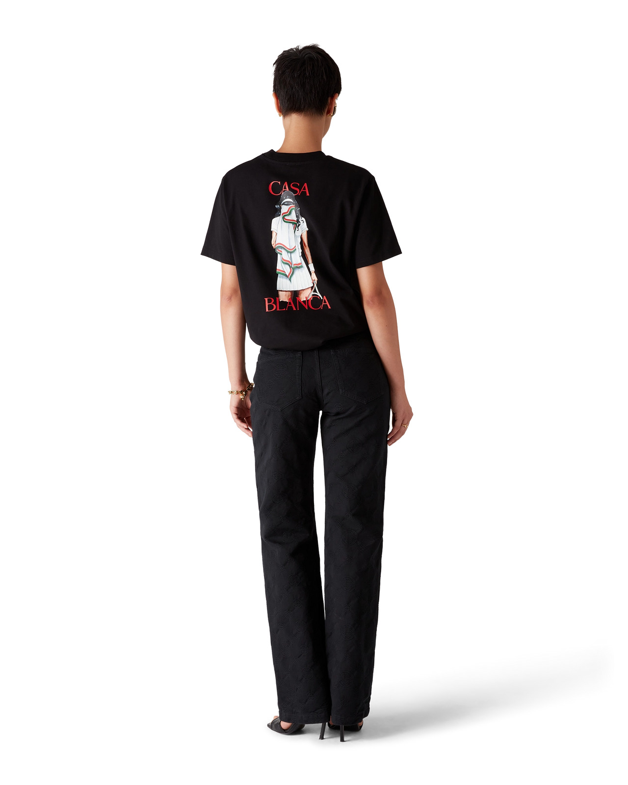 Tennis Girl Short Sleeve T-Shirt | Casablanca Paris - 3