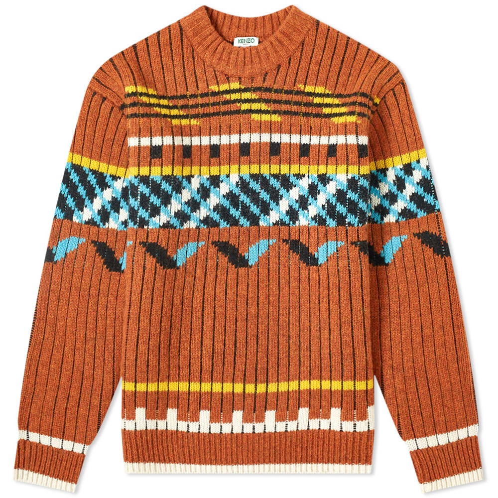 Kenzo Lambswool Peruvian Fair Isle Knit - 1