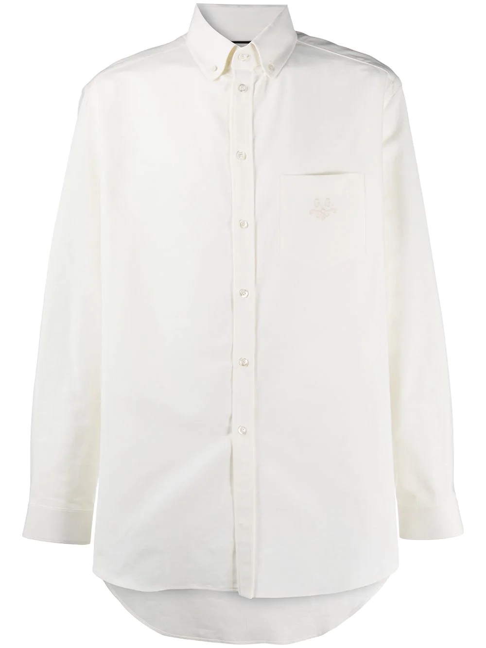 embroidered logo Oxford shirt - 1