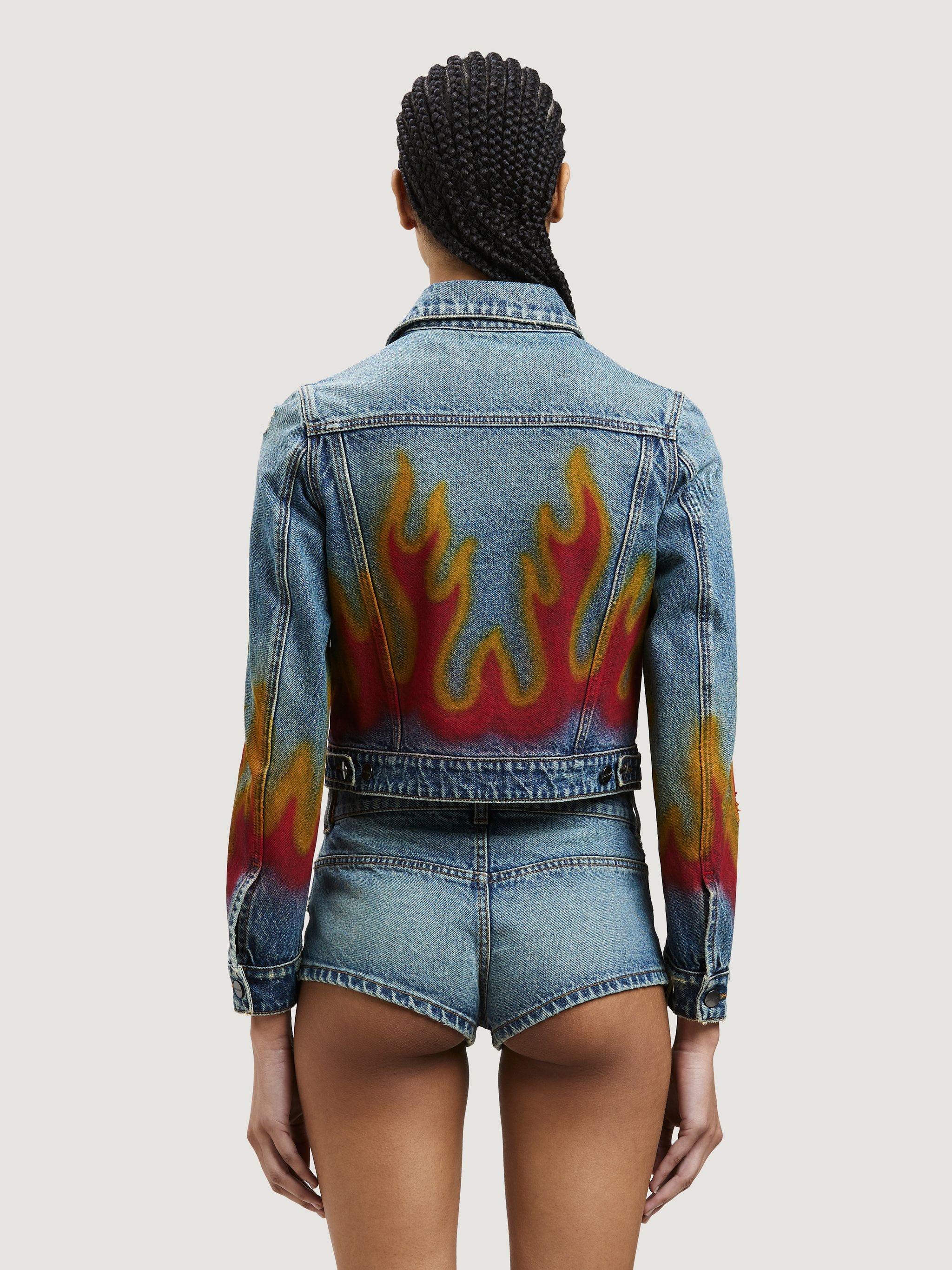 BURNING DENIM JACKET - 5