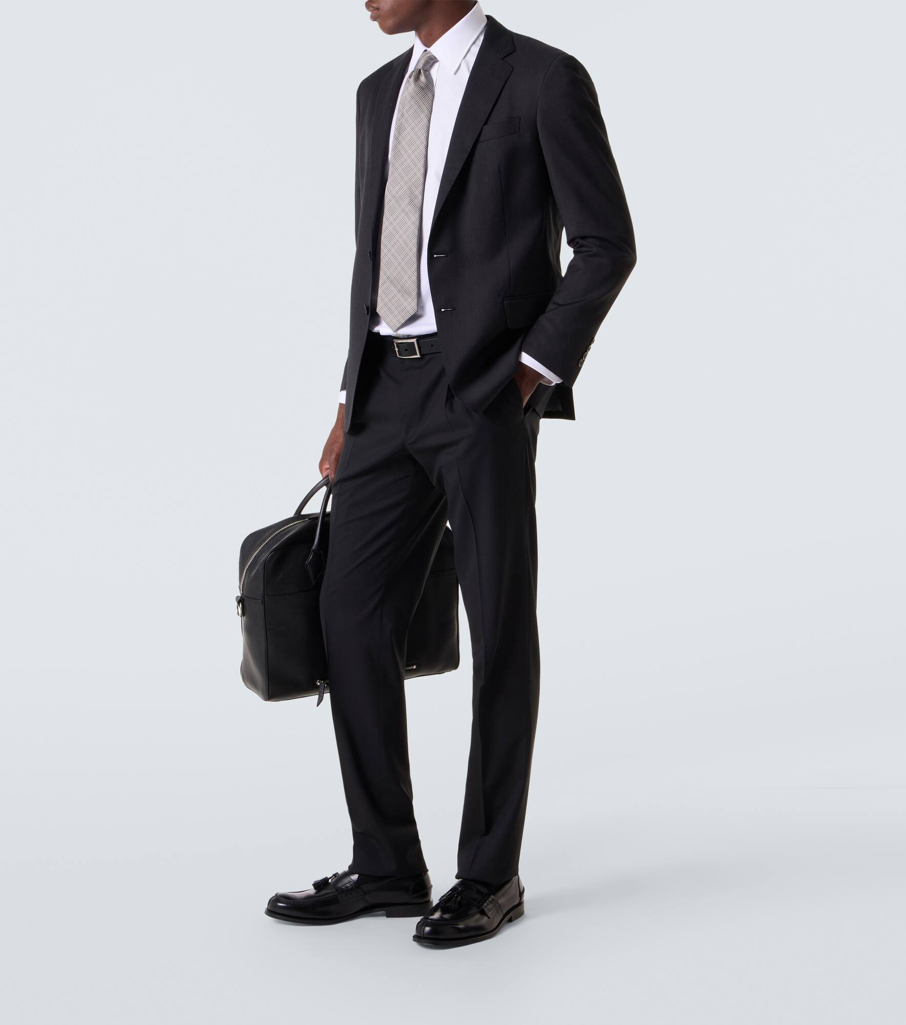 Wool-blend slim pants - 2