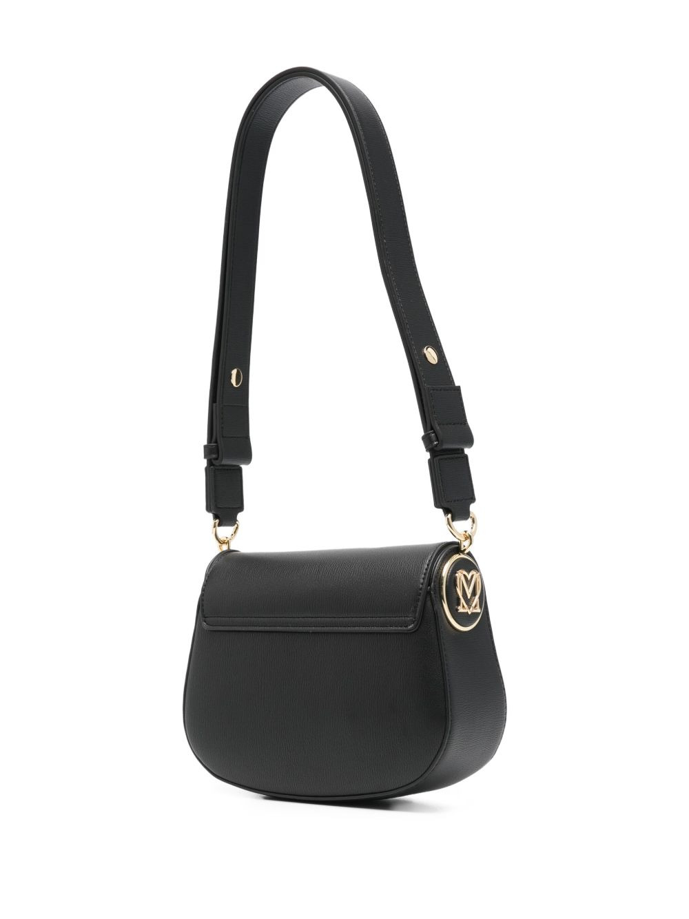 logo-plaque curved cross body bag - 3