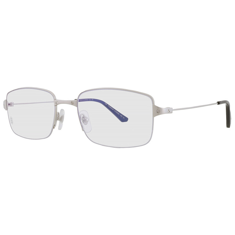 Cartier Demo Rectangular Men's Eyeglasses CT0406O 002 56 - 2
