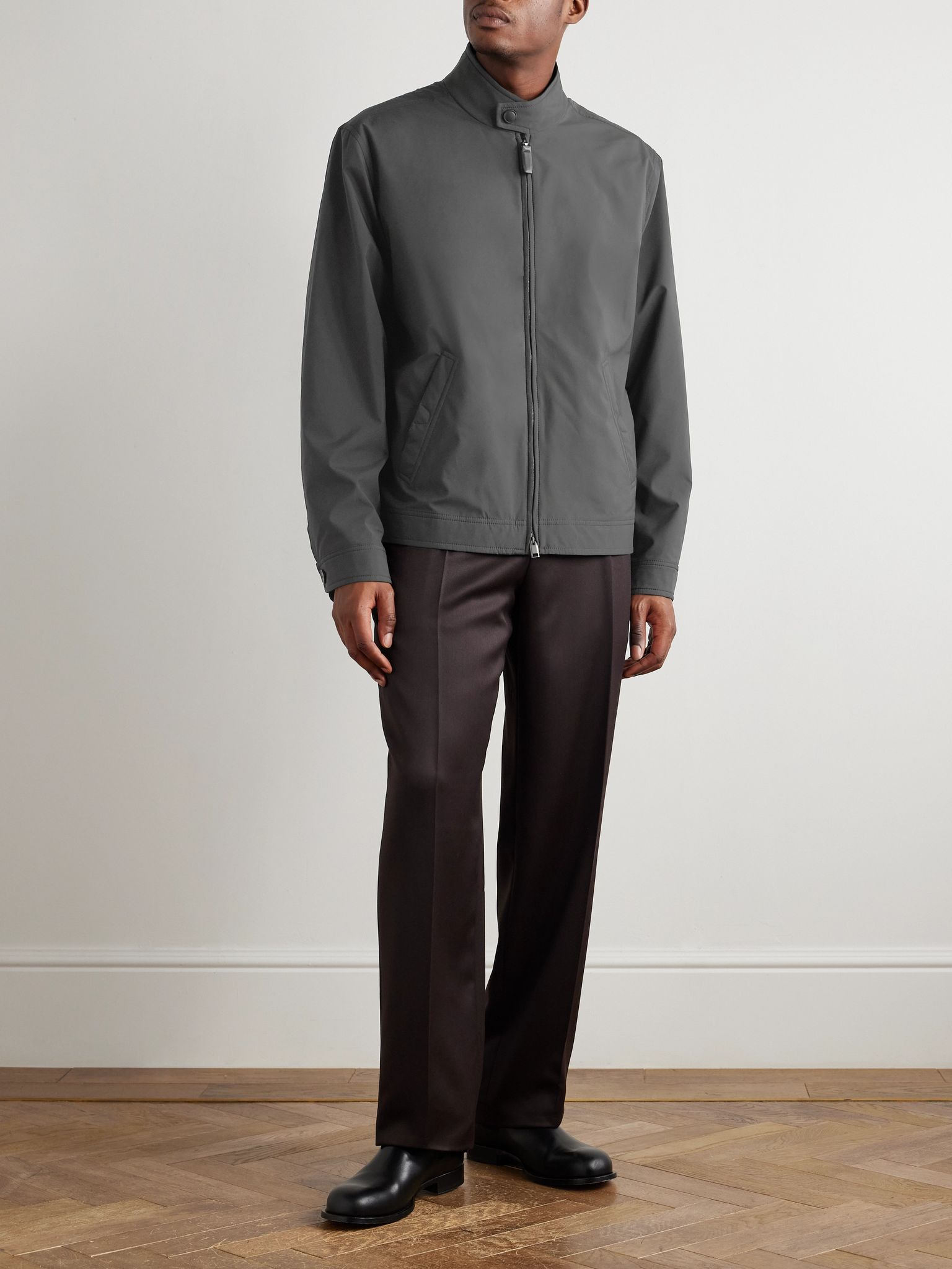 Padded Shell Blouson Jacket Navy - 2