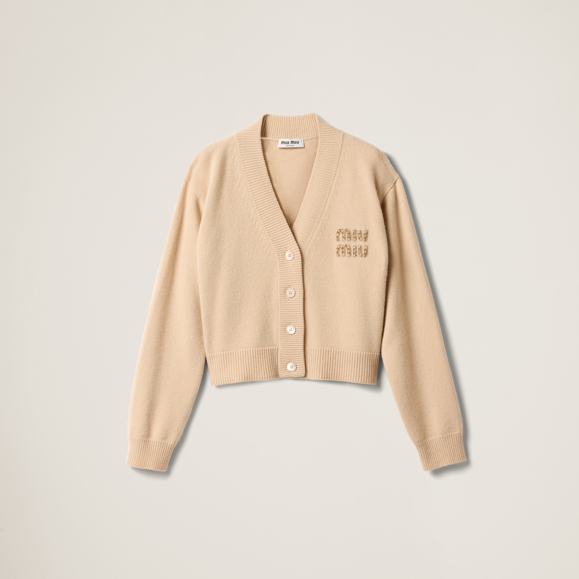 Embroidered cashmere cardigan - 1
