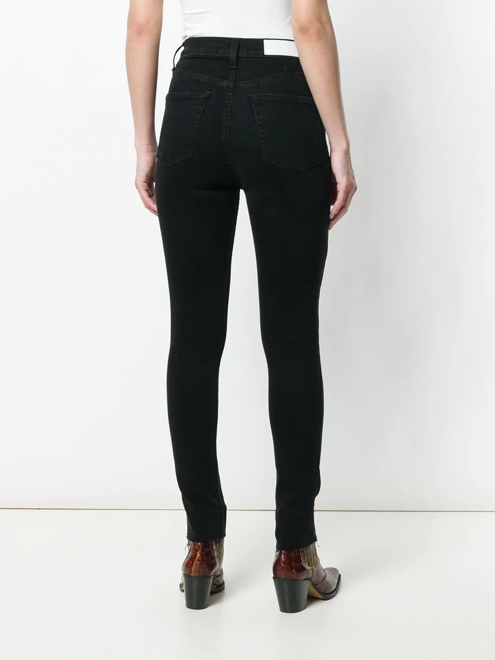 high rise ankle crop jeans - 4