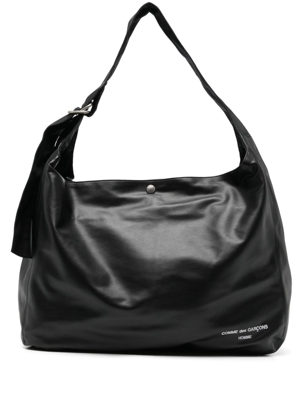 large faux-leather shoulder bag - 1