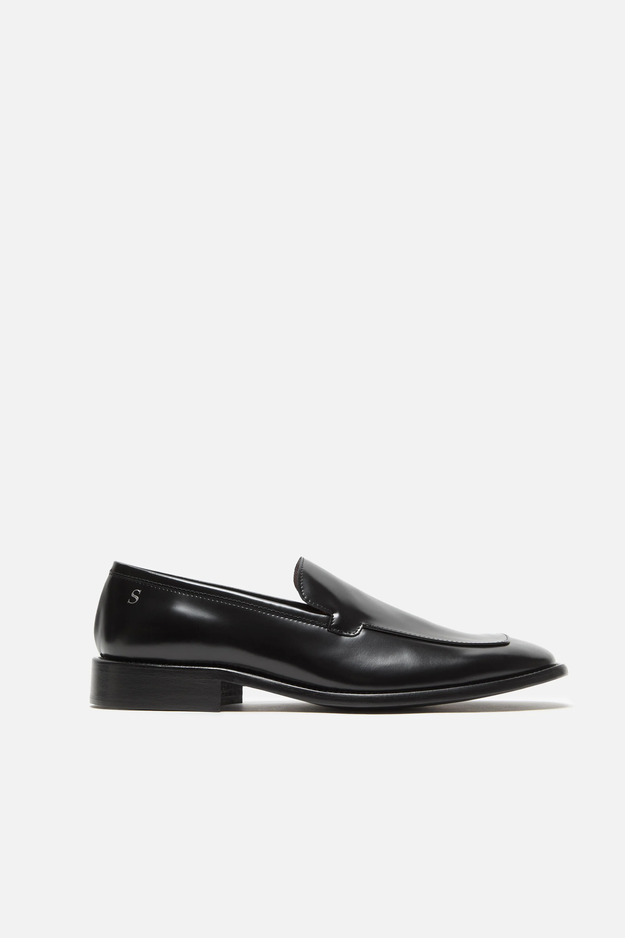 Brushed leather loafers - Black - 1