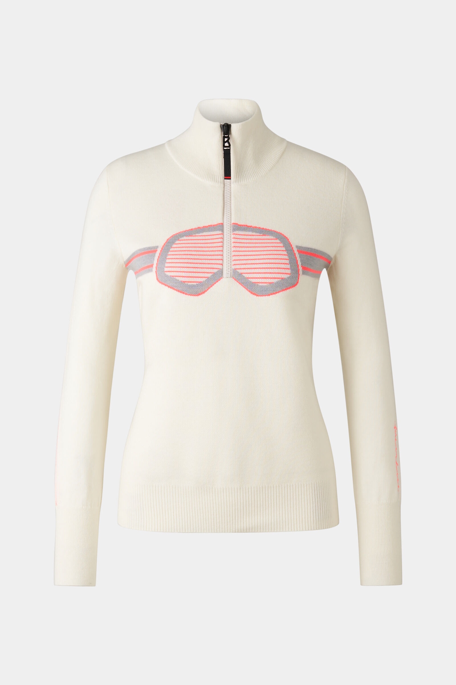Azra Half-zip pullover in Cream/Pink - 1