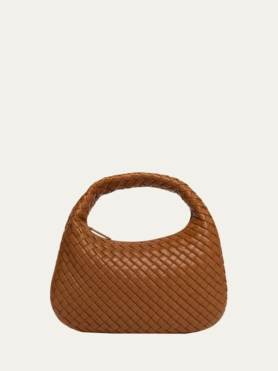 Veneta Small Leather Hobo Bag - 1