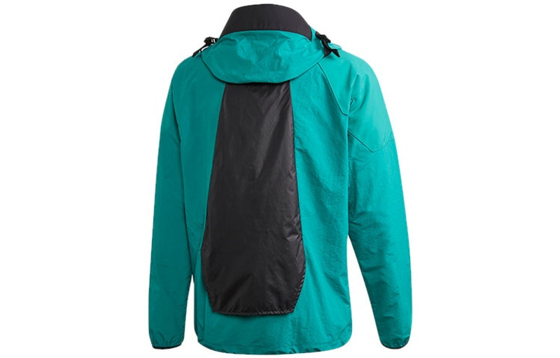 adidas adidas originals Half Zipper hooded track Jacket Green FM3684 outlook