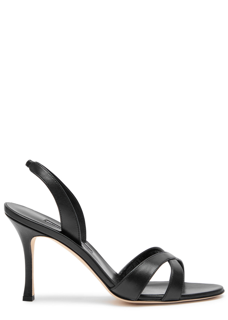 Manolo Blahnik Callasli 90 Leather Slingback Sandals - 1