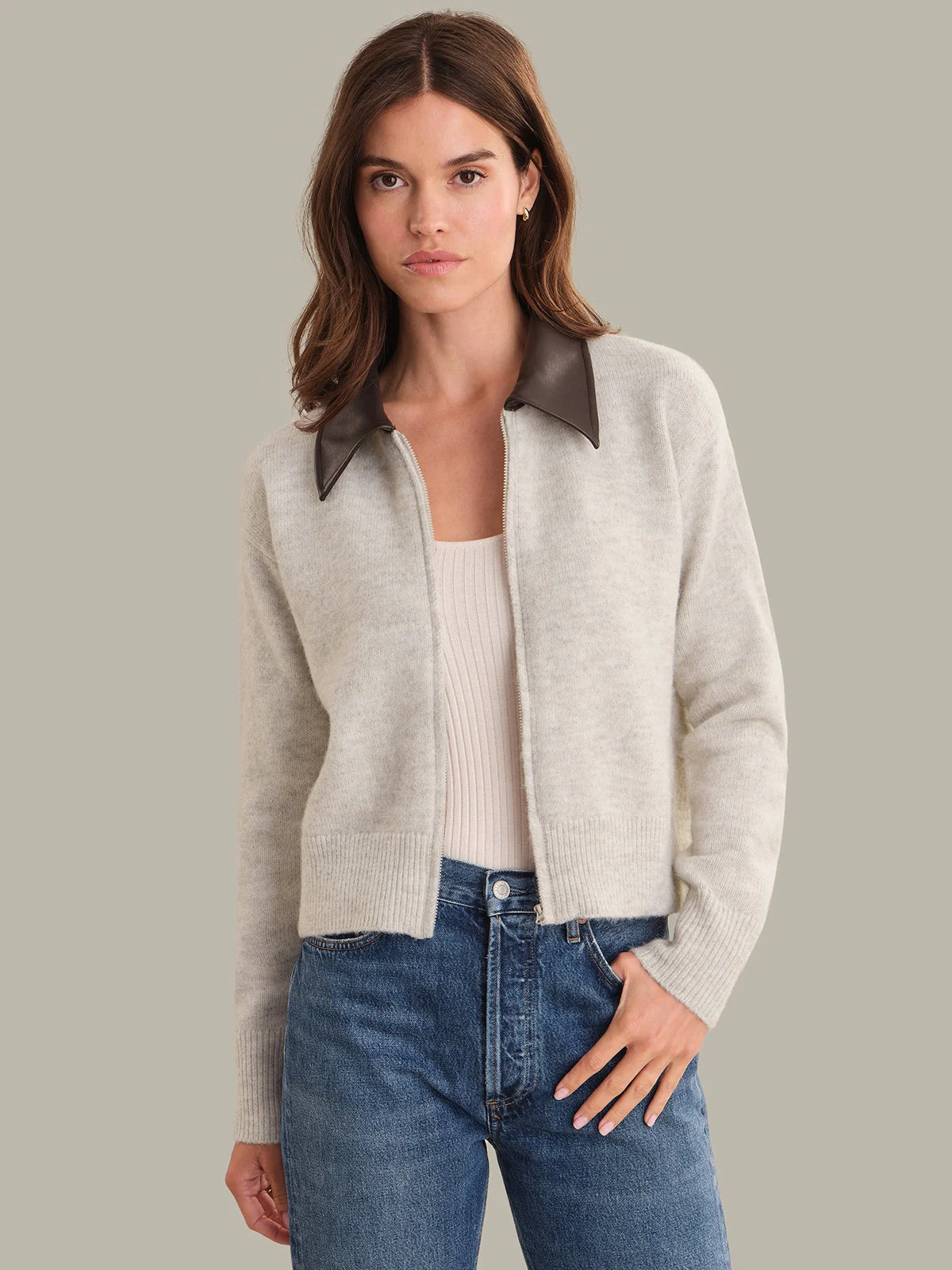 Delaney: Collared Cardigan - 1