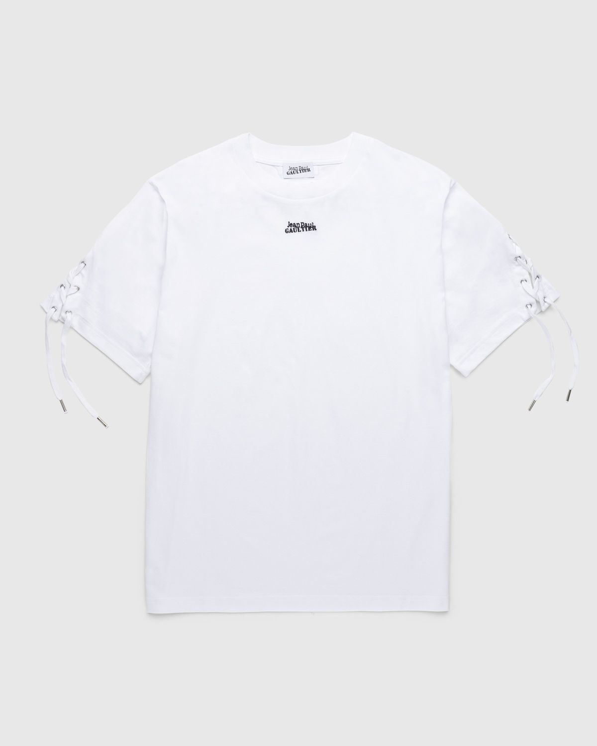 Jean Paul Gaultier – Oversize Laced Tee-Shirt White - 1