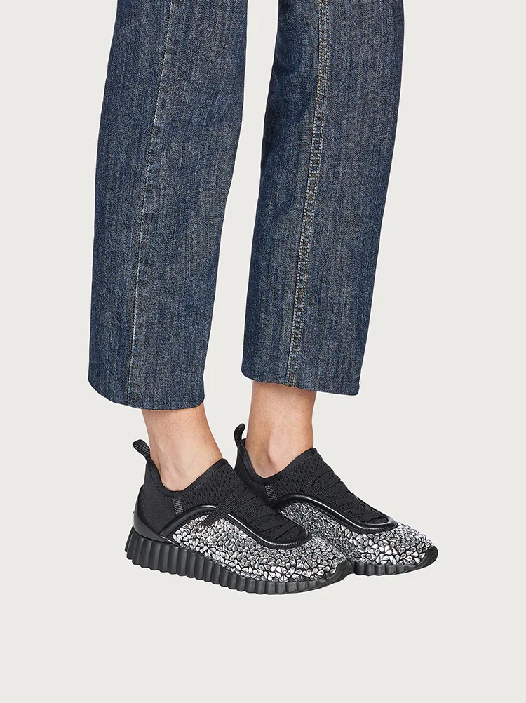 SLIP ON SNEAKER WITH CRYSTALS - 3