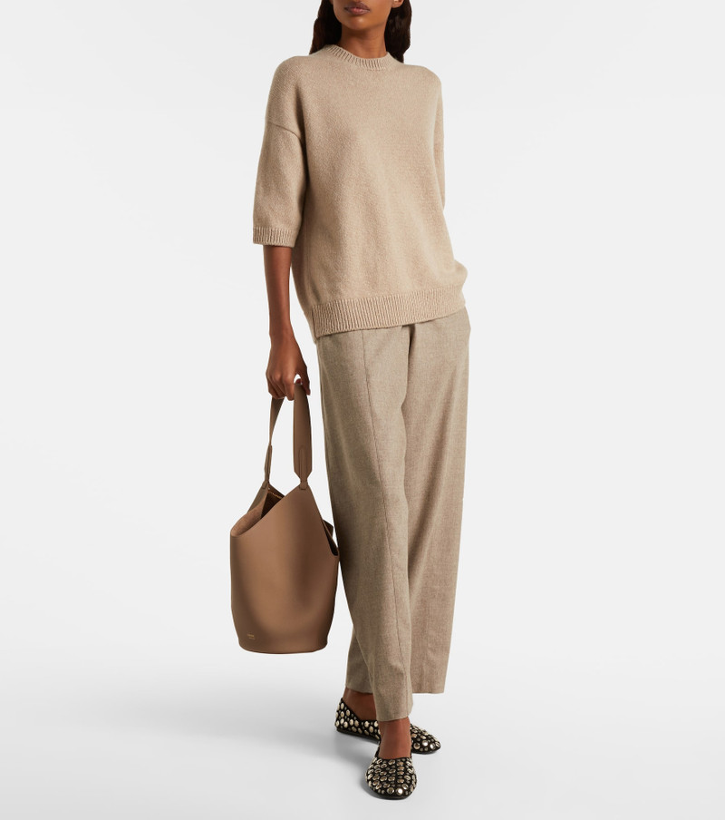 KHAITE Lotus Small leather tote bag outlook