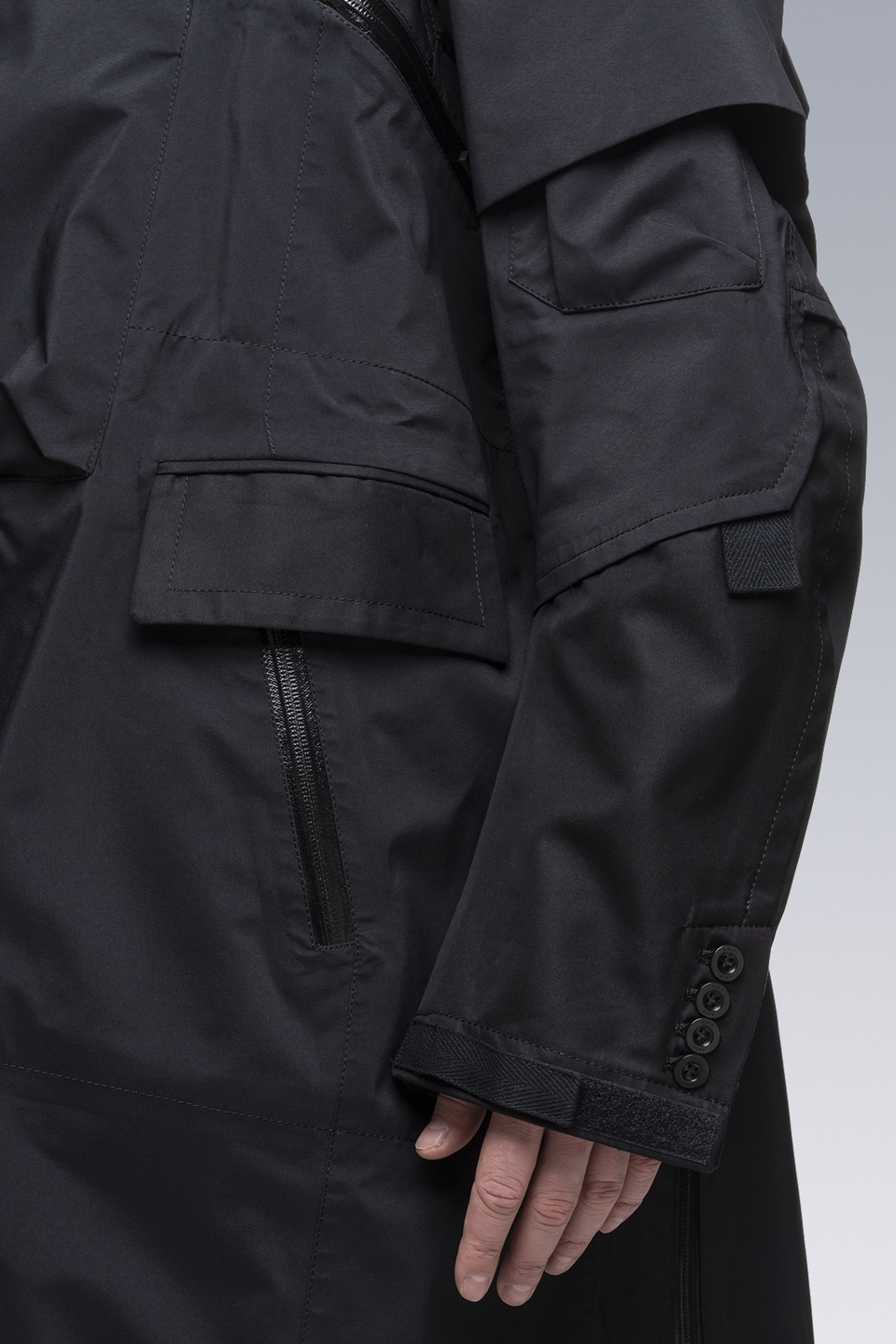 SAC-J2760 sacai / ACRONYM Trench Coat Black - 18