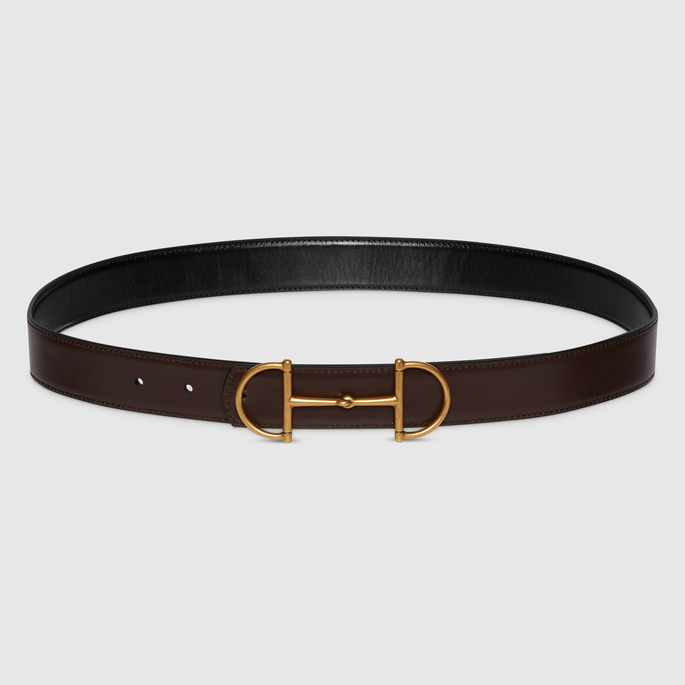Reversible leather belt with Horsebit - 6