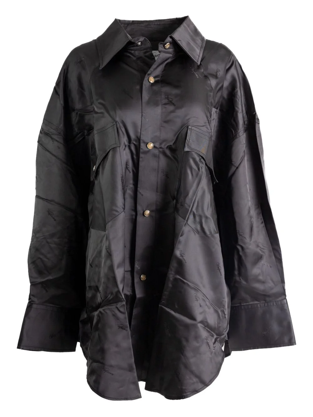 patchwork pocketed shirt - 1