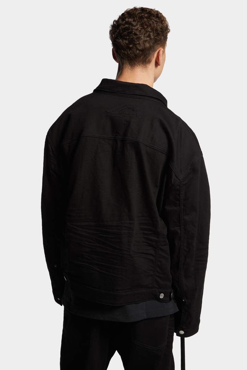 ICON NEW GENERATION BLACK OVERSIZED JEAN JACKET - 3