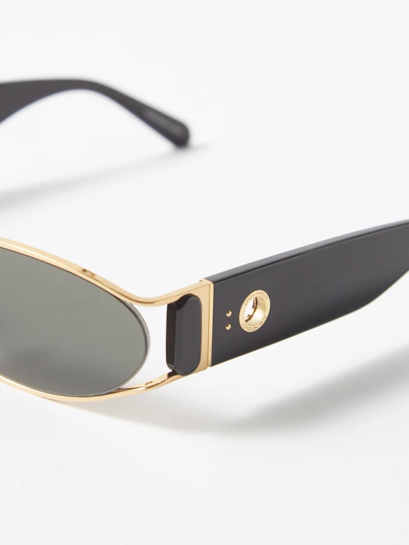 Shelby cat-eye titanium and acetate sunglasses - 8